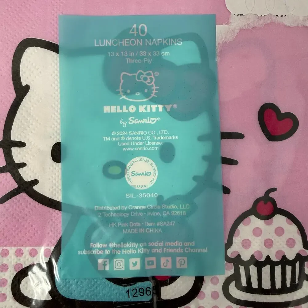 Hello Kitty Party Supplies Lot Of 4 Plates Napkins Table Decor Sanrio Bundle